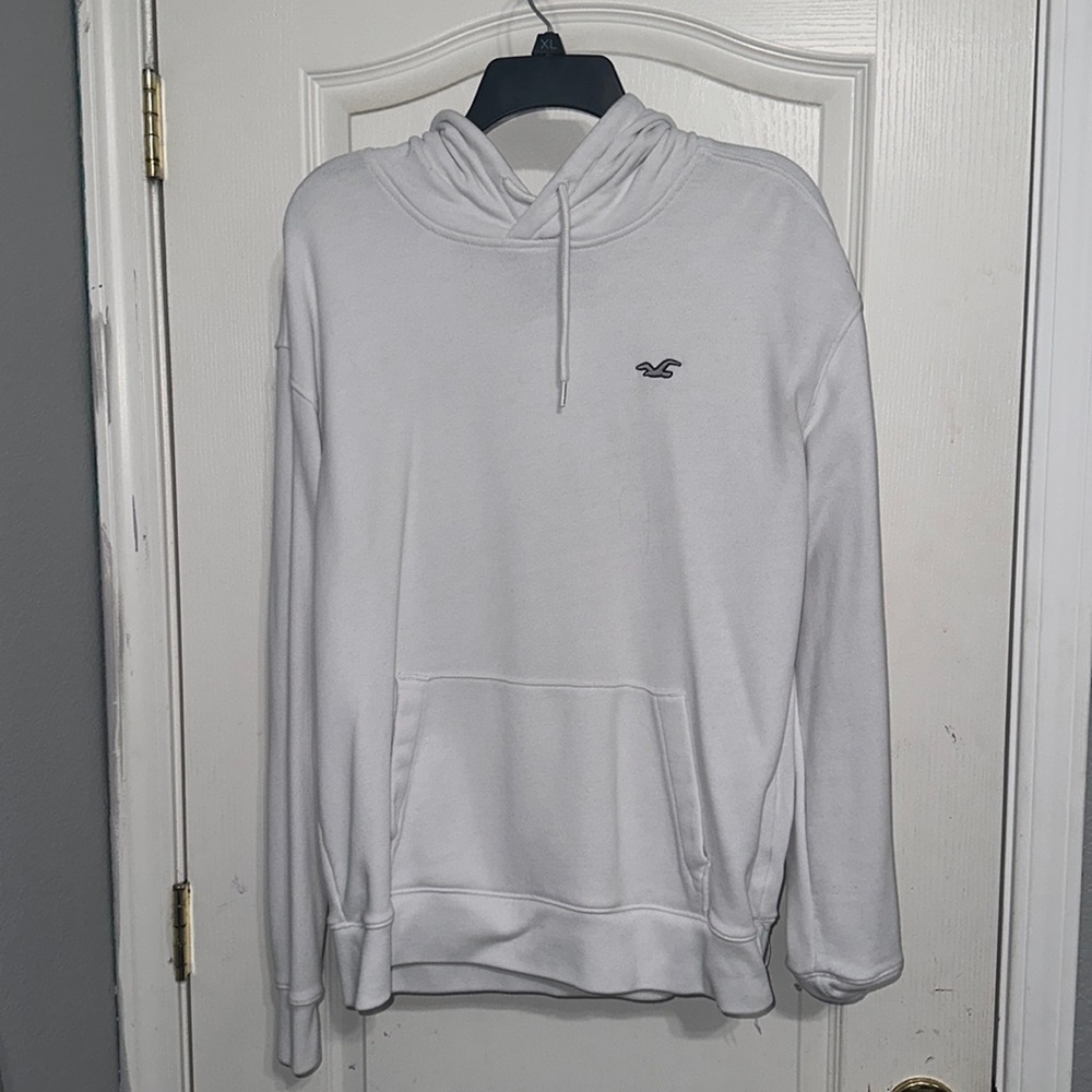Hollister, White Sweatshirt, M